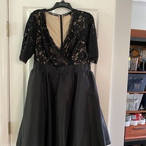 Torrid Black Formal Dress with Lace Top Size 14